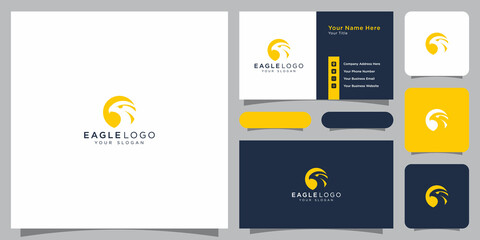 eagle logo business card template