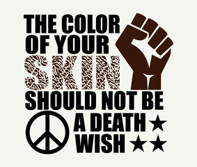 Black Lives Matter Vector Design, Raised fist, The Fight for Human Rights Vector Illustration, Phenomenally Black.