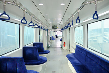 Magnetic levitation train in Yeongjongdo Island, South Korea.
