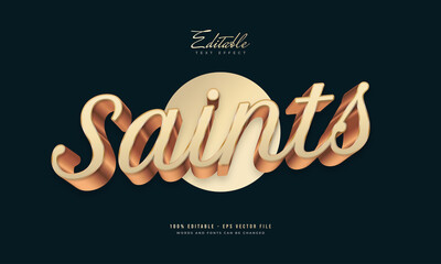 Elegant and Luxury Gold Text Style with 3D Effect