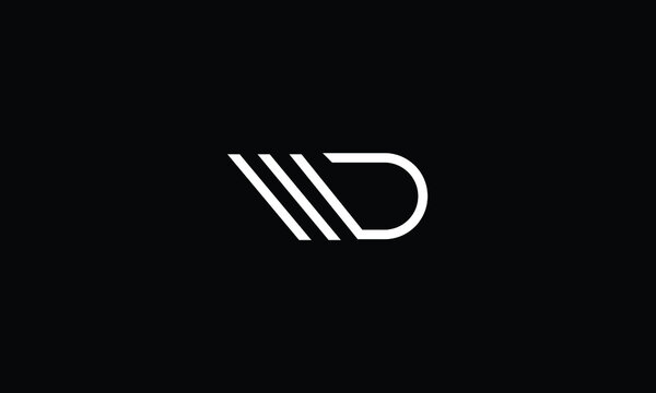 DW, WD Abstract Letters Logo Monogram