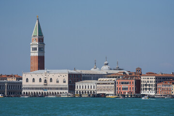 Fototapeta na wymiar Doge's Palace and Campanile di San Marco in Venice ,Italy,2019