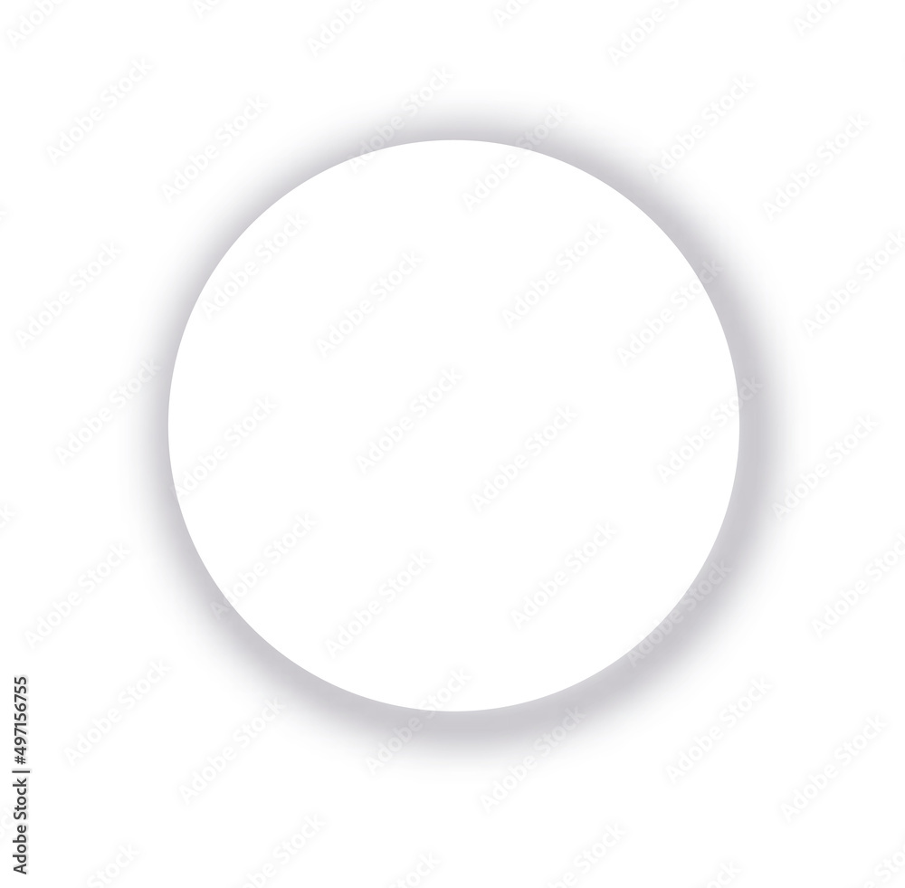 Wall mural realistic round shadow with soft edges. gray round shadows isolated on transparent background.