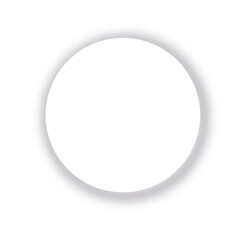 Realistic round shadow with soft edges. Gray round shadows isolated on transparent background.
