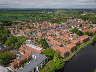 Fototapeta na wymiar aerial view of the old town
