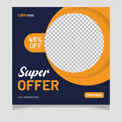 Super offer social media post template