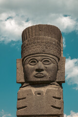 Fototapeta na wymiar Tula Warrior Atlantes, ancient Toltec Columns in Mexico