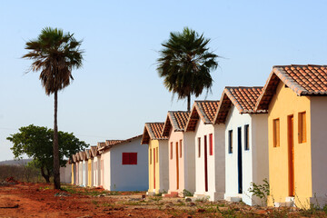 minha casa minha vida - casas do programa de habitação social do governo do brasil para famílias...