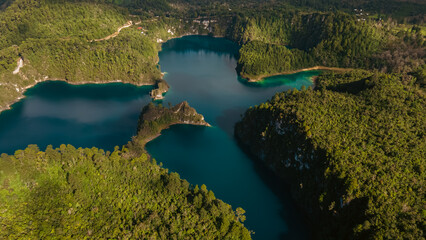 Lagunas Montebello in Chiapas, Mexico. Aerial View