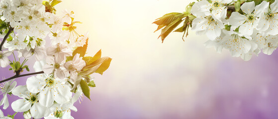 Beautiful blooming branches outdoors. Hello spring