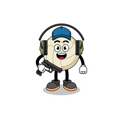 Fototapeta premium Character mascot of volleyball doing shooting range