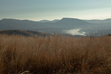 The landscape of mountains in Mexico