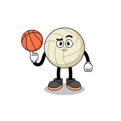 volleyball illustration as a basketball player