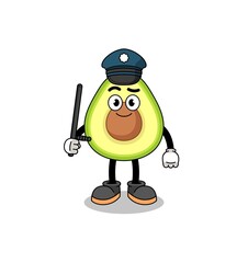 Obraz na płótnie Canvas Cartoon Illustration of avocado police