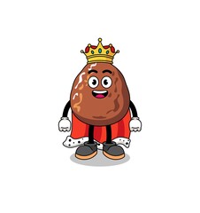 Mascot Illustration of date fruit king