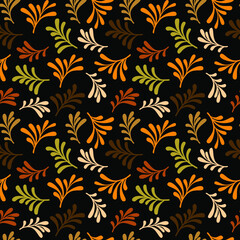seamless leaf pattern for background, greeting card, packaging, texture, fabric pattern, wallpaper, wall decoration