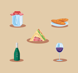 picnic food and drink