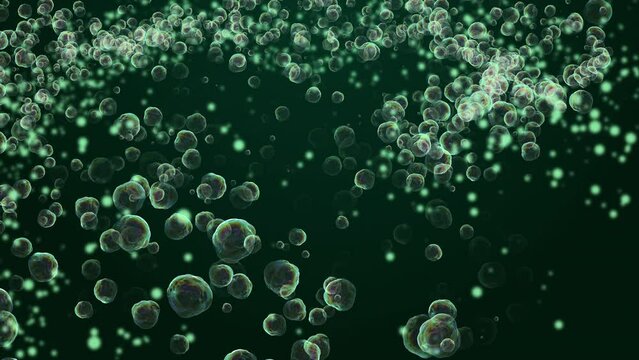 blue bubble particle circle animation