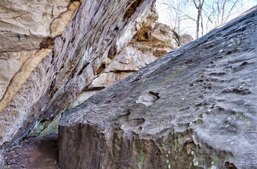 Boulders at Moss Rock Preserve in Hoover, Alabama, USA