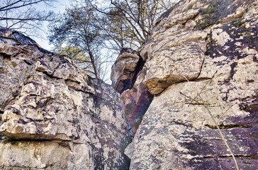 Boulders at Moss Rock Preserve in Hoover, Alabama, USA