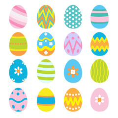 Huevos de pascua de colores