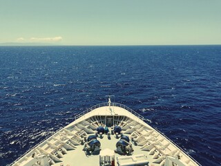 view of the sea from the cruise ship