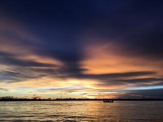 sunset over the sea