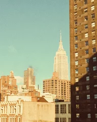 Printed roller blinds Beige New York city skyline