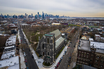 Aerial Drone of Jersey City NJ