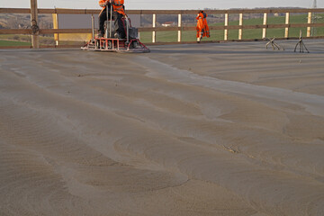Concrete work on the Benkendorfer Bachtal bridge in Saxony-Anhalt, Germany
