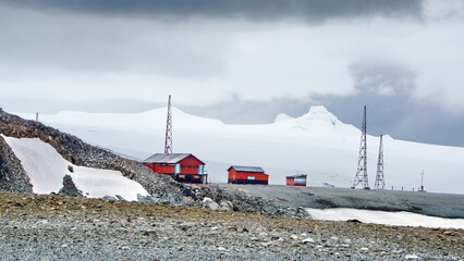 Argentinian research station on Half Moon Island, Antarctica