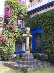 beautiful colorful house in San Angel, Mexico city