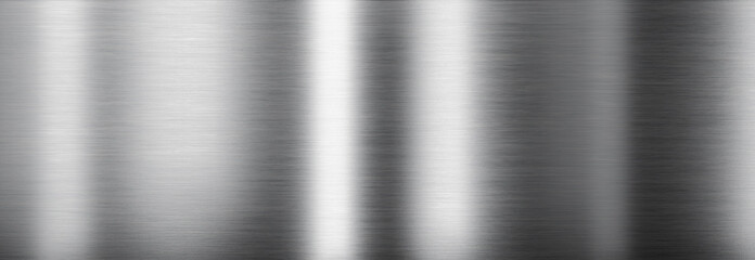 Fototapeta premium Silver metal background. Brushed metallic texture. 3d rendering