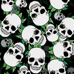 background with skulls