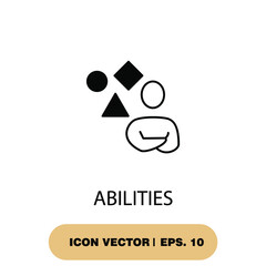 Fototapeta na wymiar abilities icons symbol vector elements for infographic web