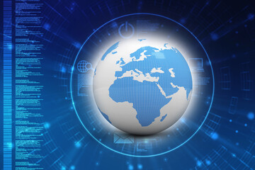 3d illustration of Data sharing concept