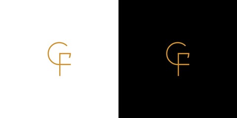 Unique and modern  letter GF initials logo design