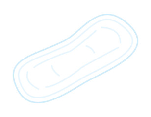 生理用ナプキン　生理用品　女性　イラスト