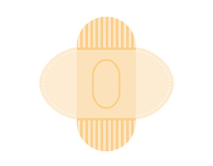 生理用布ナプキン　生理用品　女性　イラスト