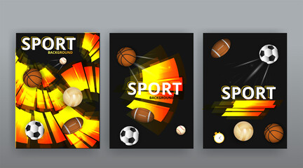 Sports equipment background, ball sports,