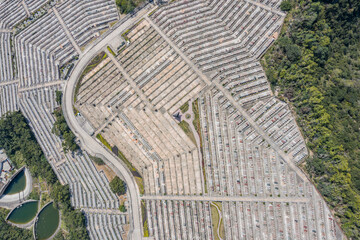 Naklejka premium Public cemetery in Hong Kong