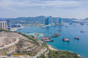 Fototapeta premium Public cemetery in Hong Kong