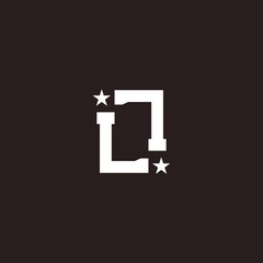 Simple double L monogram logo. Vector illustration template design
