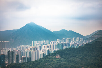 Residential area along the hill, Hong Kong
