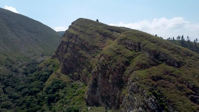 Sky view of huge green mountain (Colombia)