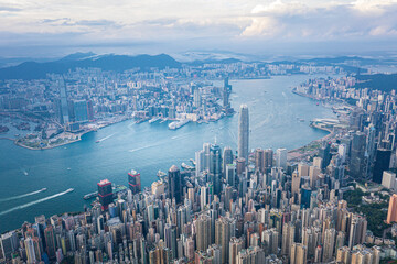 Hong Kong Victoria Harbor at daytime