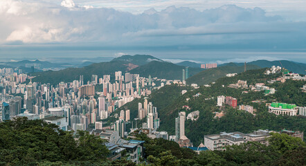 Residential area along the hill, Hong Kong