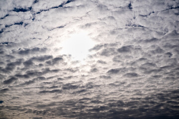 white clouds and blue sky