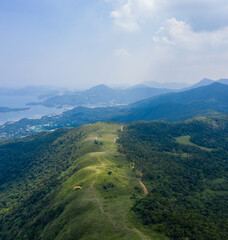 Obraz premium Pyramid Hill, Hiking route in Sai Kung, Countryside of Hong Kong East, Asia