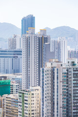 22 Sept 2019 - Hong Kong: Cityscape of downtown, Kowloon, Hong Kong, daytime